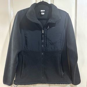 Women’s Champion black zip front fleece and nylon jacket
